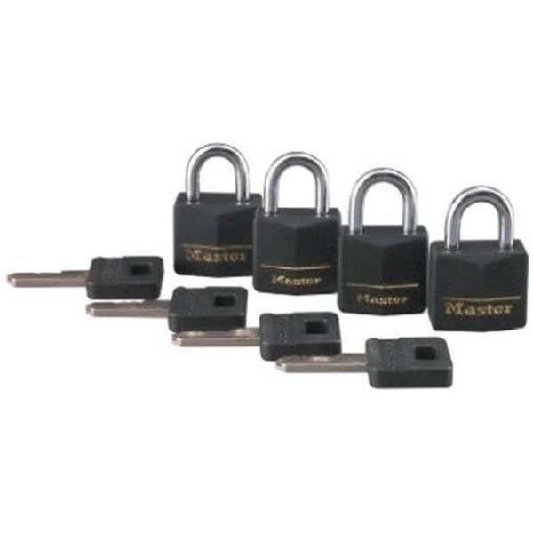 Master Lock Master Lock 121Q 0.75 in. Solid Aluminum Padlock - 4 Pack 402388